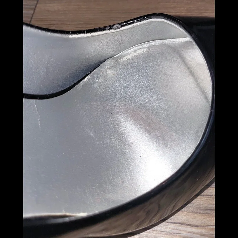 Used Women's DSW Mix No. 6 Dignity US9 Pointed Toe Black Patent Pumps 4.25" heel - Picture 13 of 14